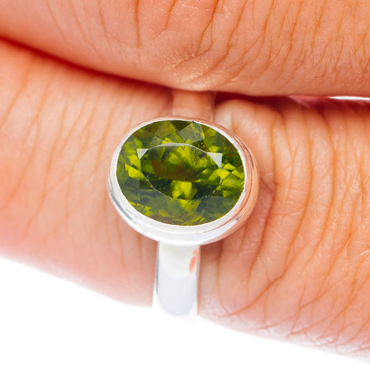 Peridot Ring Size 8 (.925 Sterling Silver)