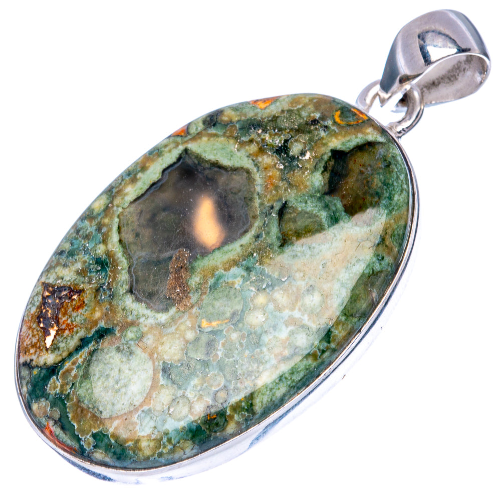 Rainforest Opal Pendant 1 5/8" (925 Sterling Silver) P42212