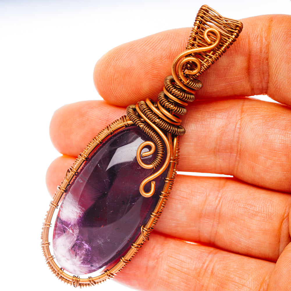 Star Amethyst Pendant 2 7/8" (Copper)