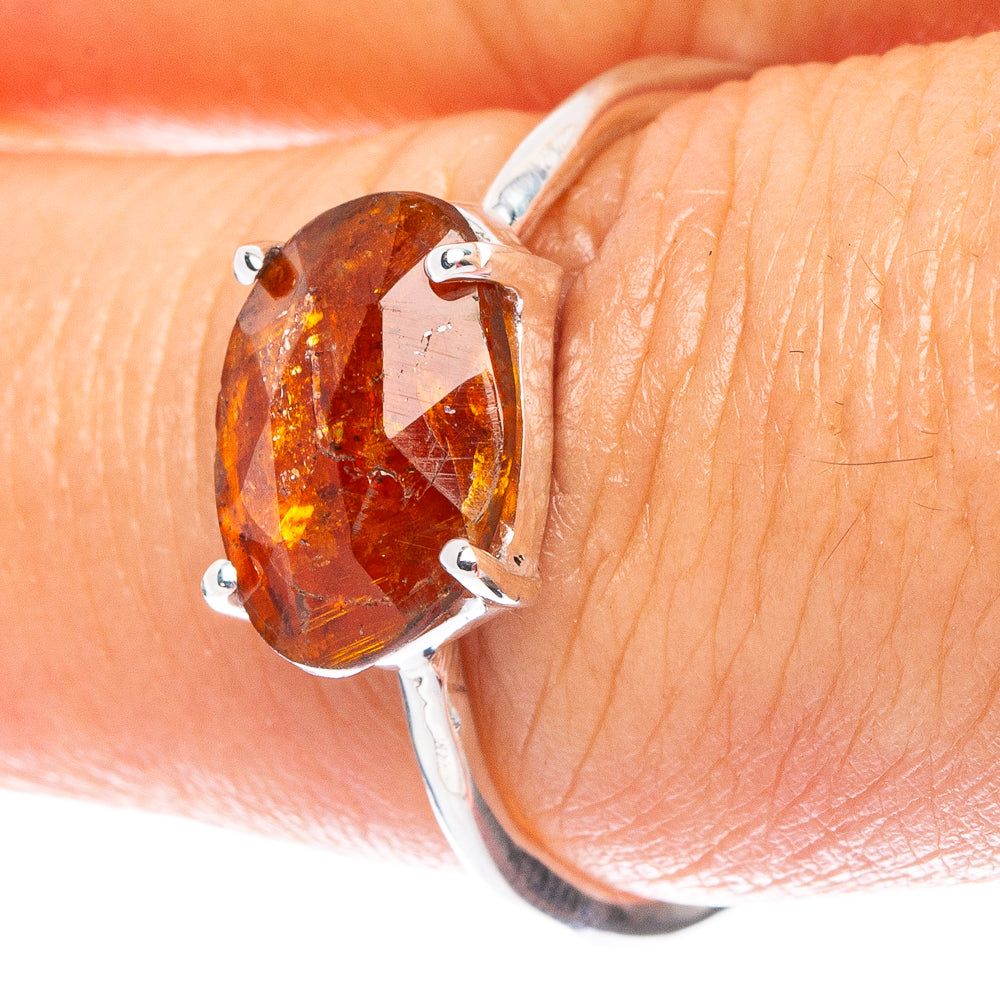 Value Sunstone Ring Size 7.75 (925 Sterling Silver) R7499