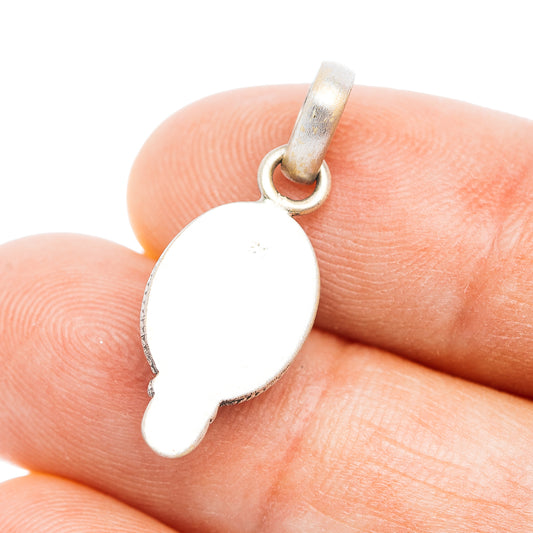 Sterling silver pendant backing with top loop bail, smooth reflective finish