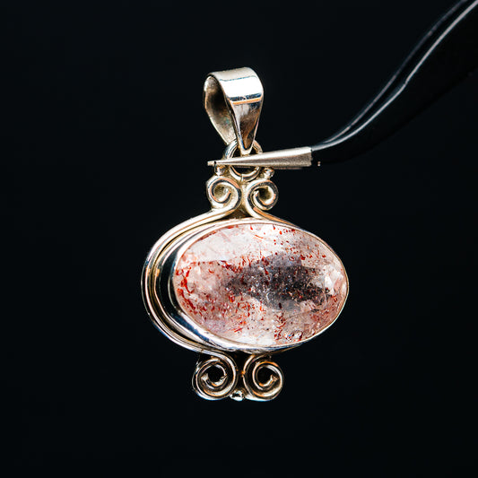 Premium Faceted Lepidocrocite Pendant 1 3/8" (.925 Sterling Silver)
