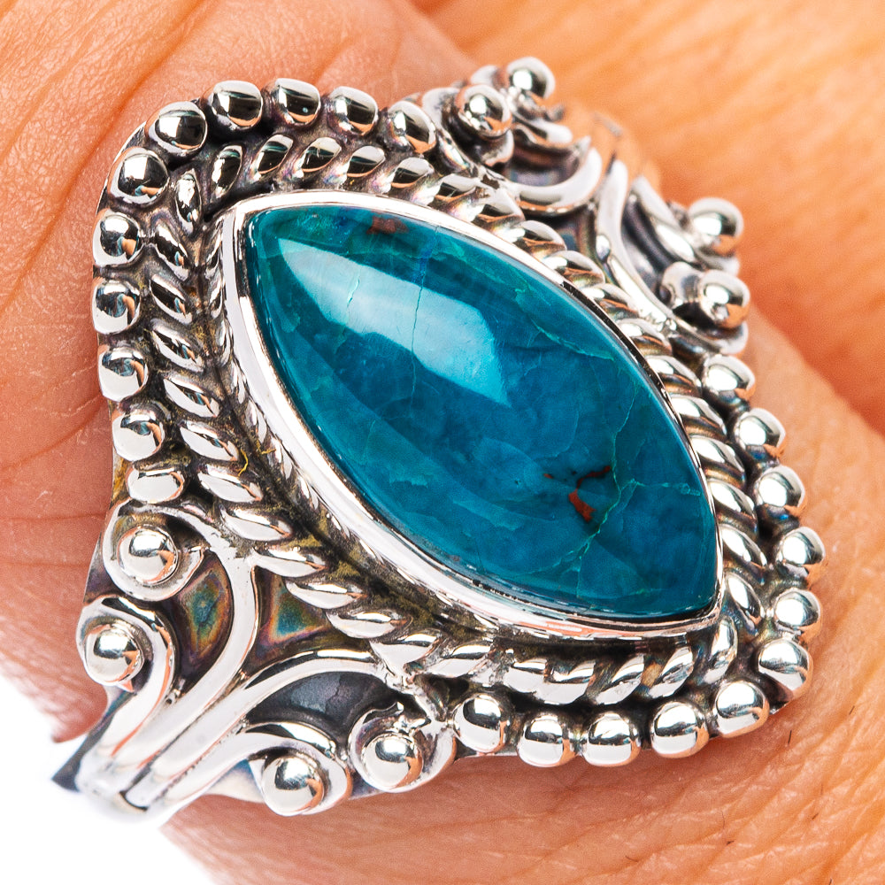 Premium Chrysocolla Ring Size 9 (925 Sterling Silver) RING7683