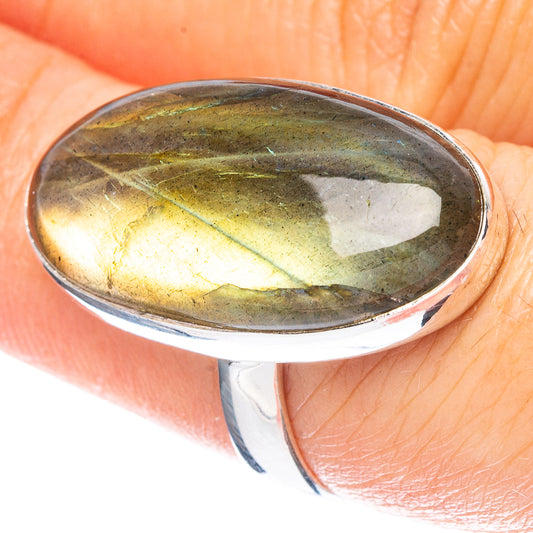 Labradorite Ring Size 7.25 (925 Sterling Silver) R4705