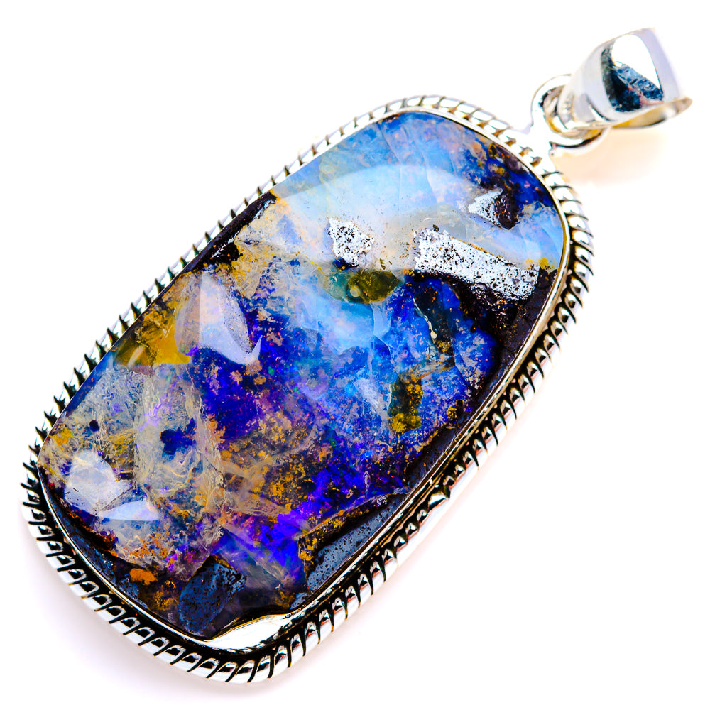 Australian Boulder Opal Pendant 2" (925 Sterling Silver) PD38107