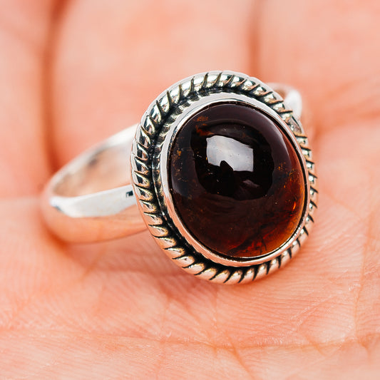 Premium Orange Tourmaline Ring Size 8 (.925 Sterling Silver)