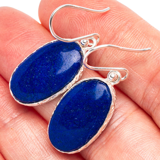 Lapis Lazuli Earrings 1 3/8" (925 Sterling Silver) E1801