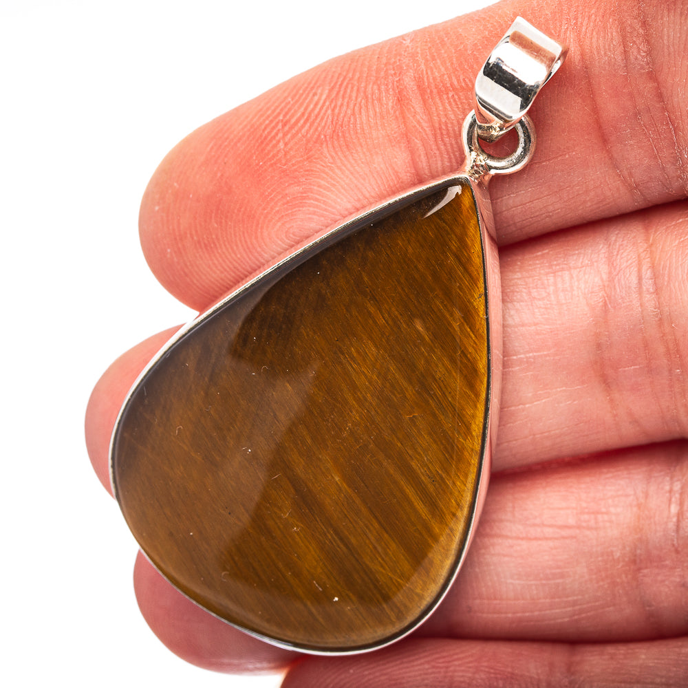 Tiger's Eye Pendant 2" (.925 Sterling Silver)