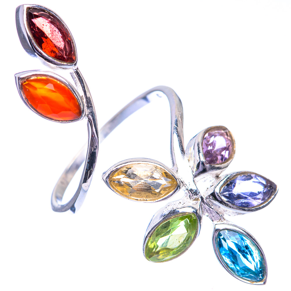 Chakra Leaf Dainty Ring Size 7 (925 Sterling Silver) R142550