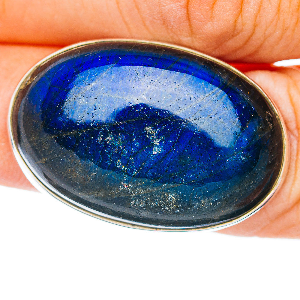 Premium Labradorite Ring Size 6.25 Adjustable (.925 Sterling Silver)