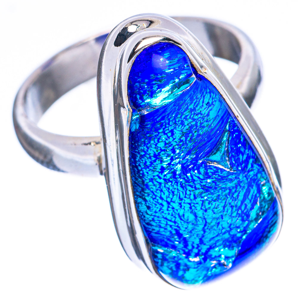 Dichroic Glass Ring Size 6.25 (925 Sterling Silver) R1964