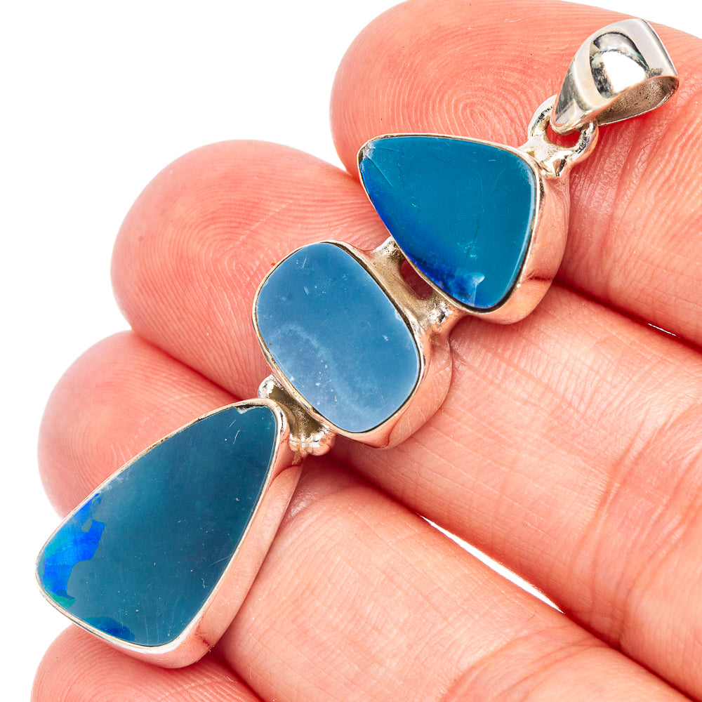 Rare Doublet Opal Pendant 1 7/8" (925 Sterling Silver) P44881