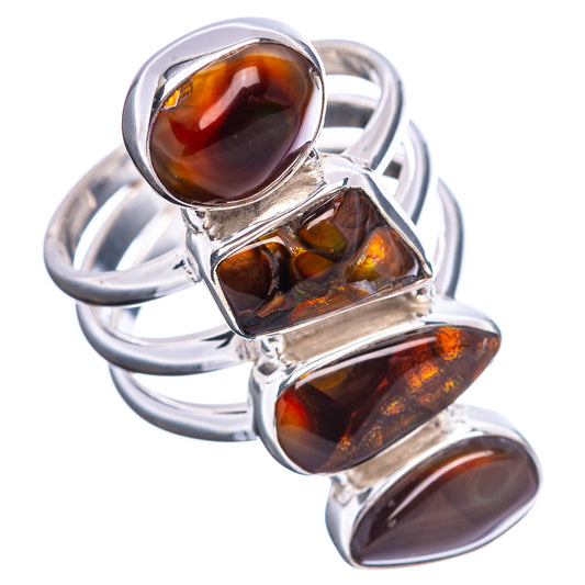 Three-stone oval opal ring, .925 sterling silver, amber-brown cabochons, size 8