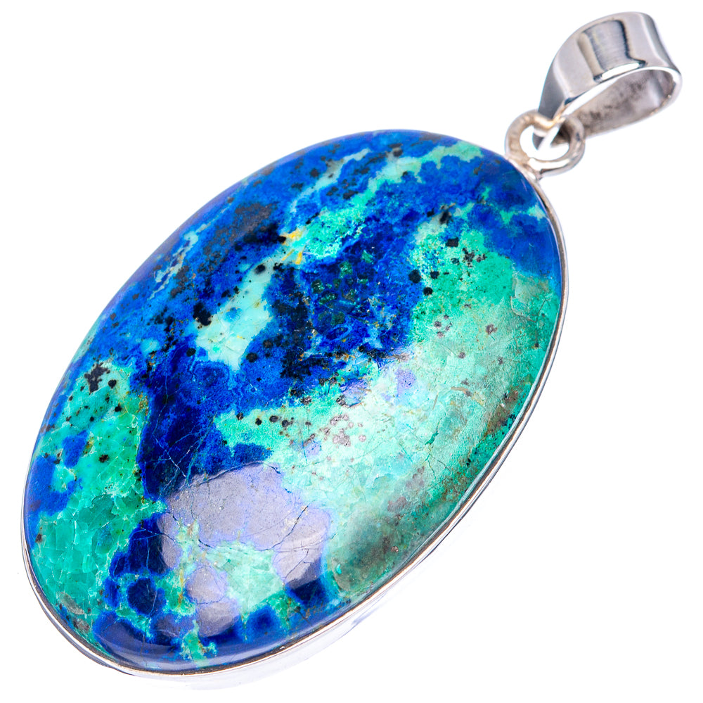 Premium Blue Bird Azurite Pendant 2 1/8" (.925 Sterling Silver)