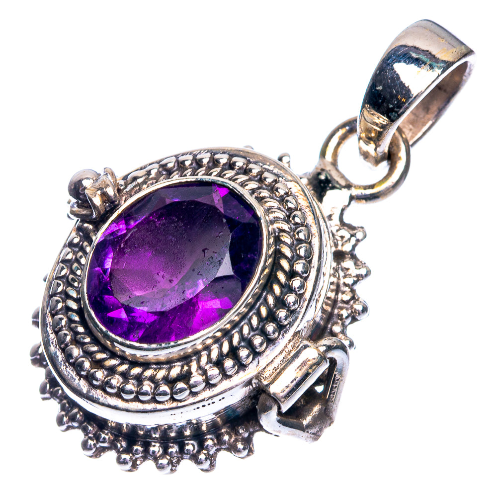 Poison Faceted Amethyst Pendant 1 1/4" (925 Sterling Silver) P39162