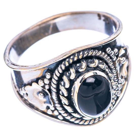 Black Onyx 925 Sterling Silver Ring Size 7.25 (925 Sterling Silver) R5417