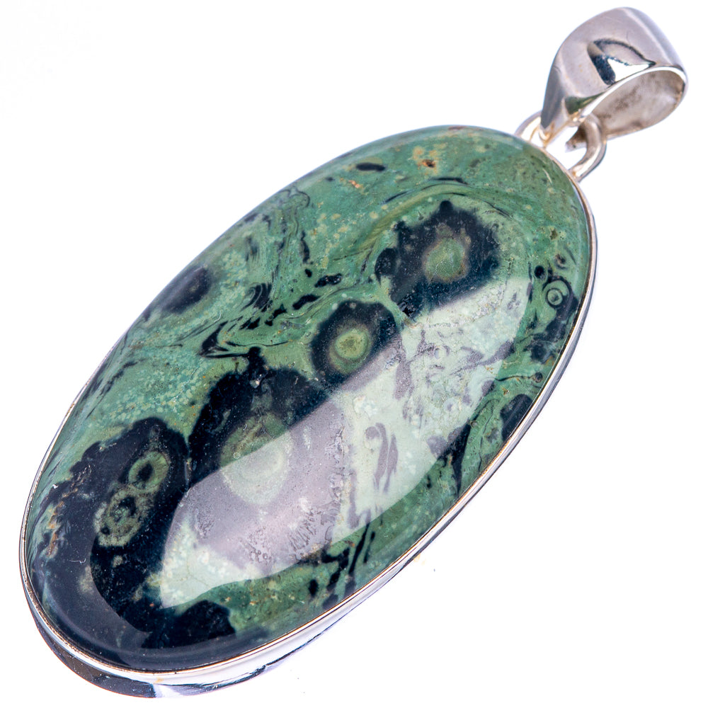 Galaxy Jasper Pendant 1 3/4" (.925 Sterling Silver)