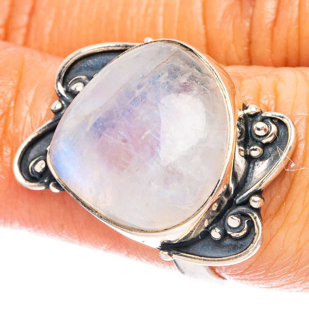 Rainbow Moonstone 925 Sterling Silver Ring Size 6.75 (925 Sterling Silver) R6204