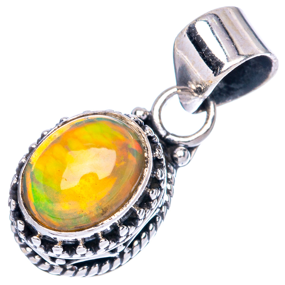 Rare Ethiopian Opal Pendants 7/8" (925 Sterling Silver) P42348