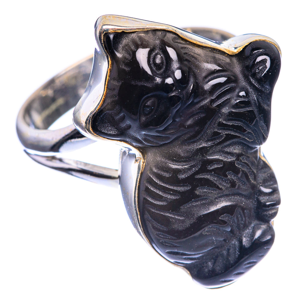 Black Onyx Cat Ring Size 8 (925 Sterling Silver) RING143427