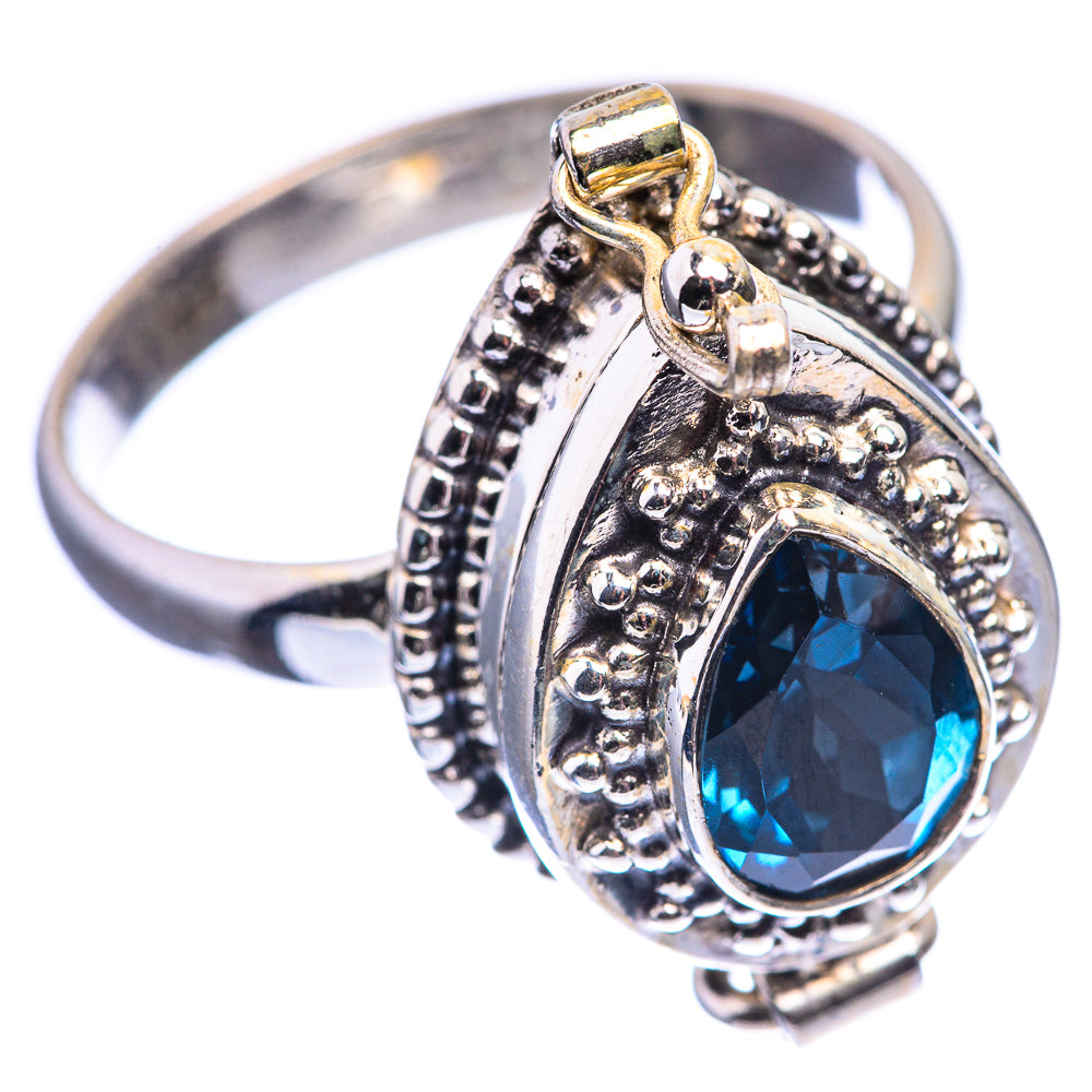 Poison London Blue Topaz Ring Size 10.5 (925 Sterling Silver) R142118