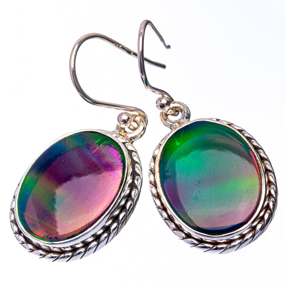 Aura Opal Earrings 1 3/8" (925 Sterling Silver) E432316