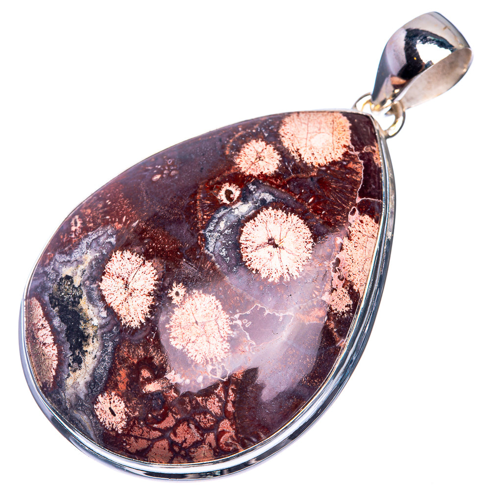 Poppy Jasper 925 Sterling Silver Pendant 2 1/4"