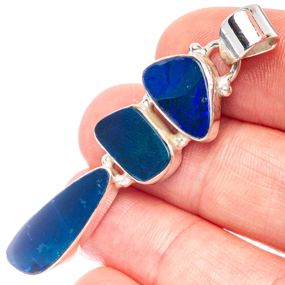 Rare Doublet Opal Pendant 2" (925 Sterling Silver) P44549