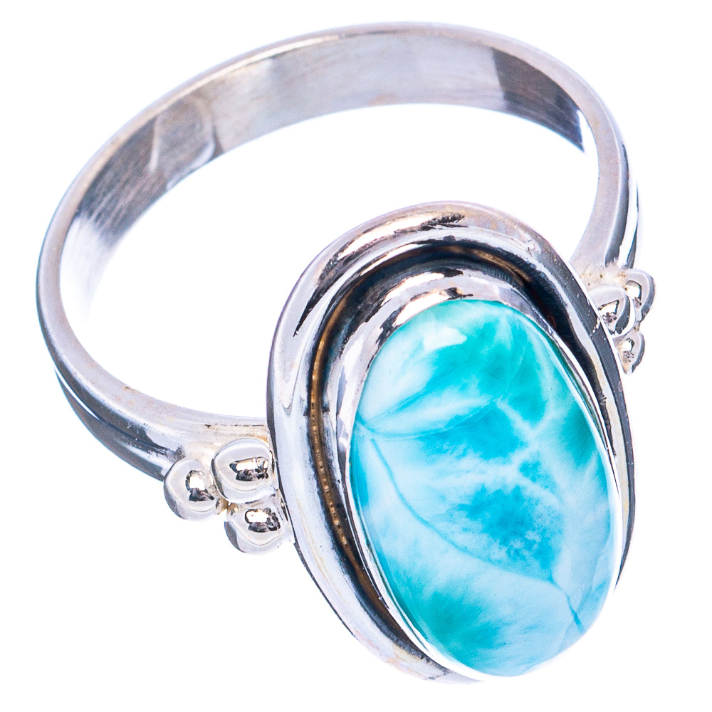 Rare Larimar Ring Size 7.75 (.925 Sterling Silver)