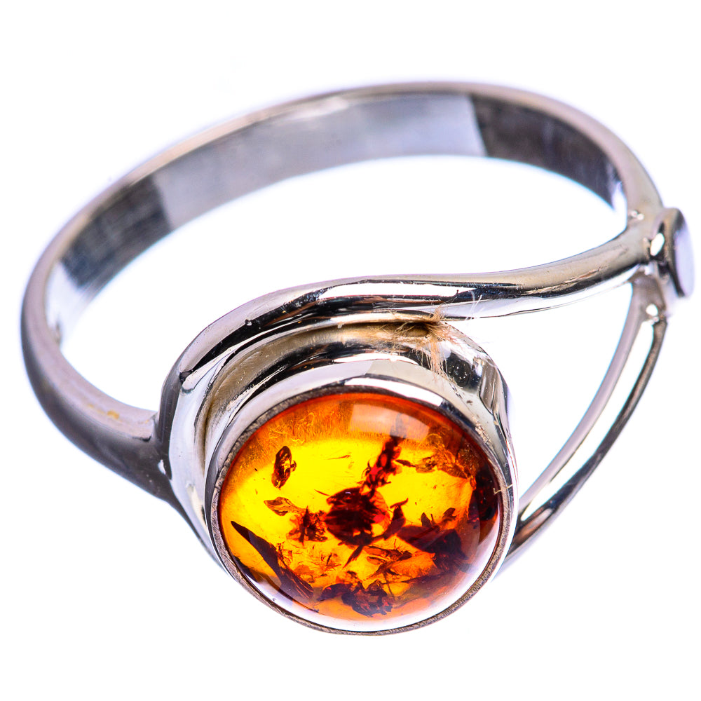 Baltic Amber Ring Size 6.25 (925 Sterling Silver) R142961