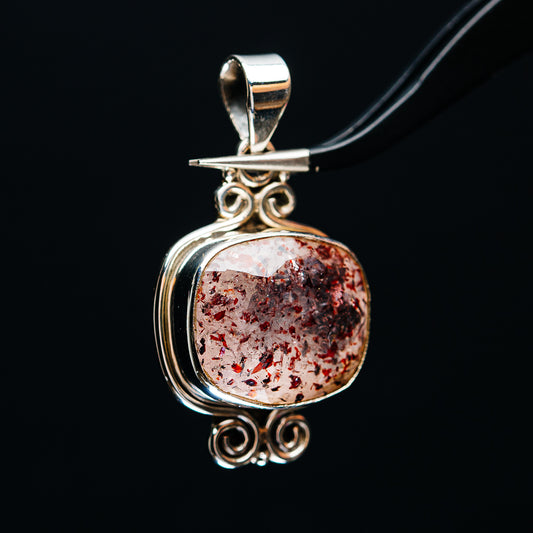 Premium Faceted Lepidocrocite Pendant 1 1/2" (.925 Sterling Silver)