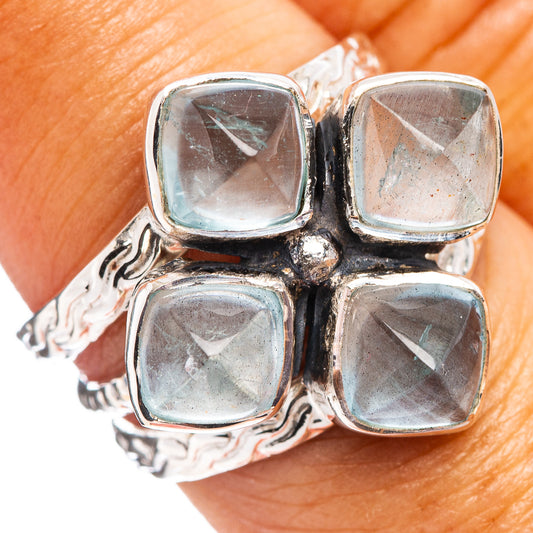 Signature Aquamarine Ring Size 7.5 (.925 Sterling Silver)