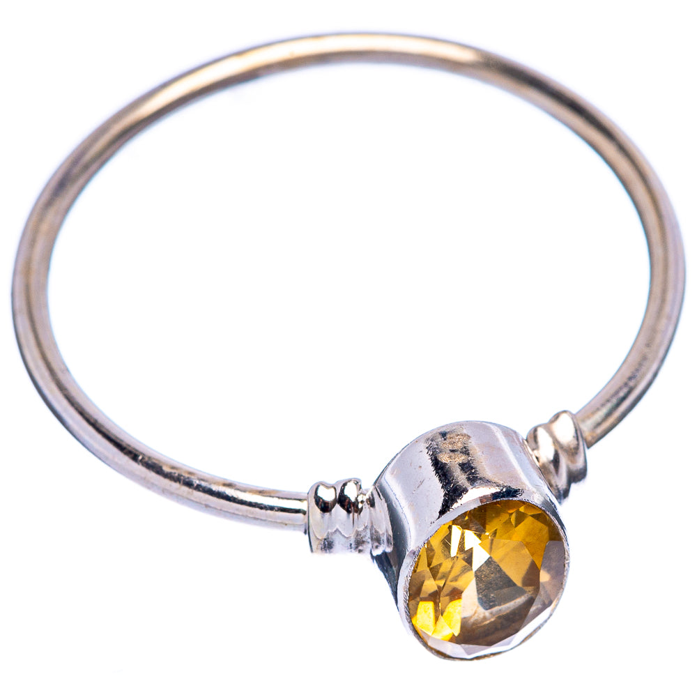 Faceted Citrine Dainty Ring Size 9 (925 Sterling Silver) R145687