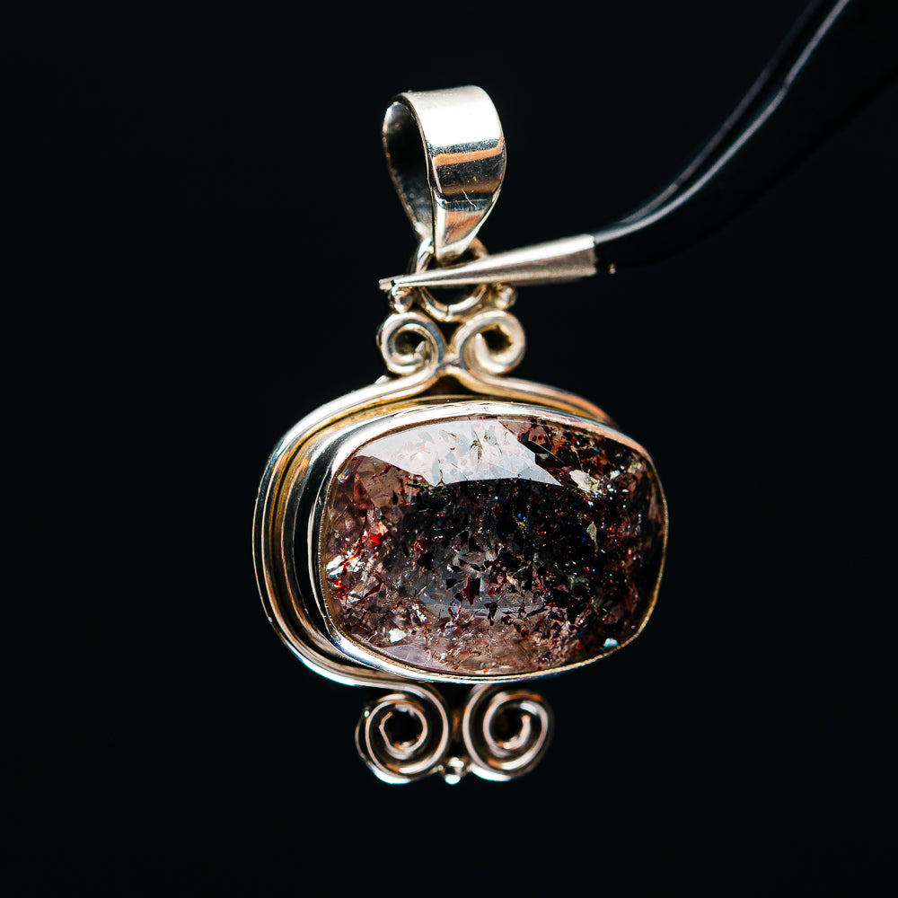 Premium Faceted Lepidocrocite Pendant 1 3/8" (.925 Sterling Silver)