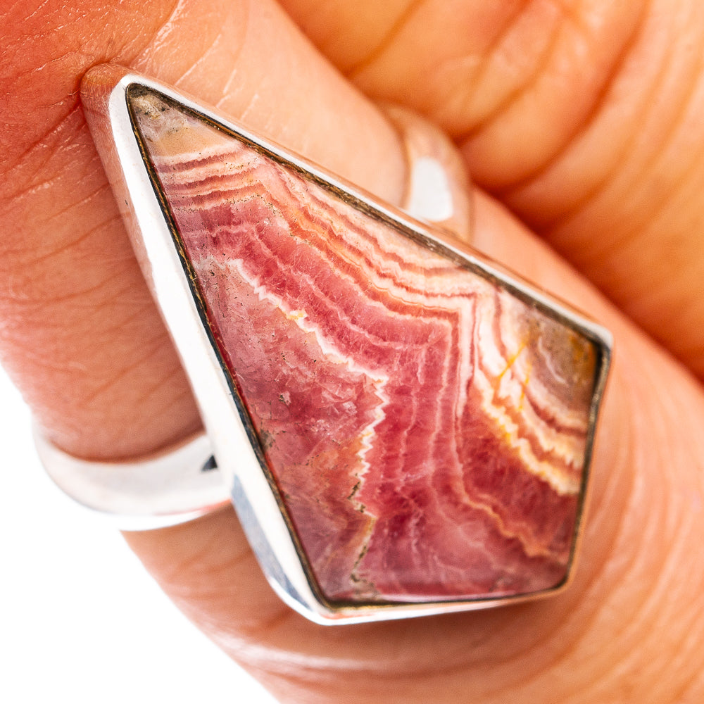 Premium Rhodochrosite Ring Size 6 Adjustable (.925 Sterling Silver)