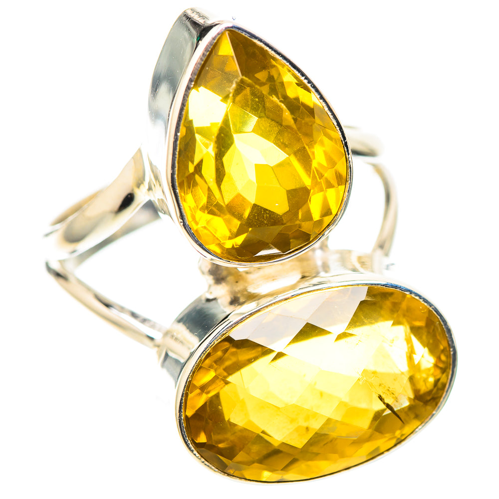 Large Faceted Citrine Ring Size 9.75 (925 Sterling Silver) RING138578