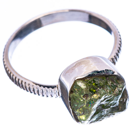 Peridot Dainty Ring Size 7.25 (925 Sterling Silver) R5144