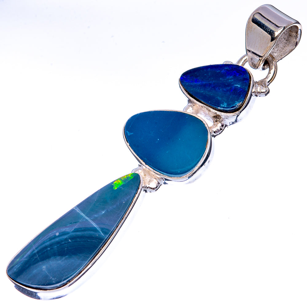 Rare Doublet Opal 925 Sterling Silver Pendant 2 1/4" (925 Sterling Silver) P42637