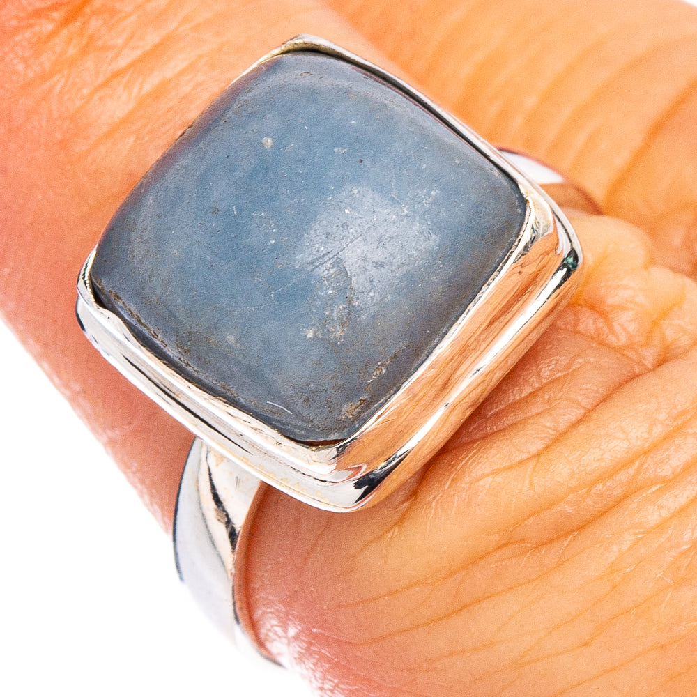 Angelite Ring Size 6.75 (.925 Sterling Silver)