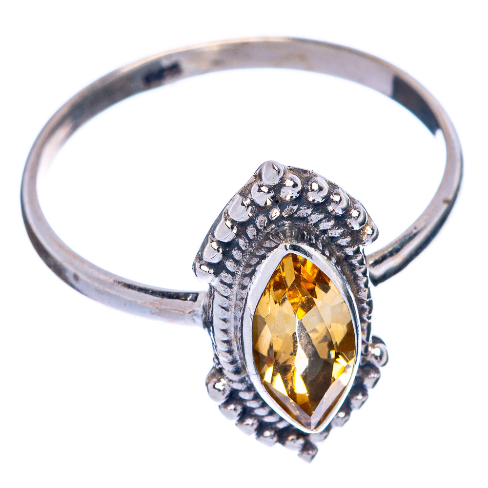 Faceted Citrine Dainty Ring Size 9.5 (925 Sterling Silver) R145430
