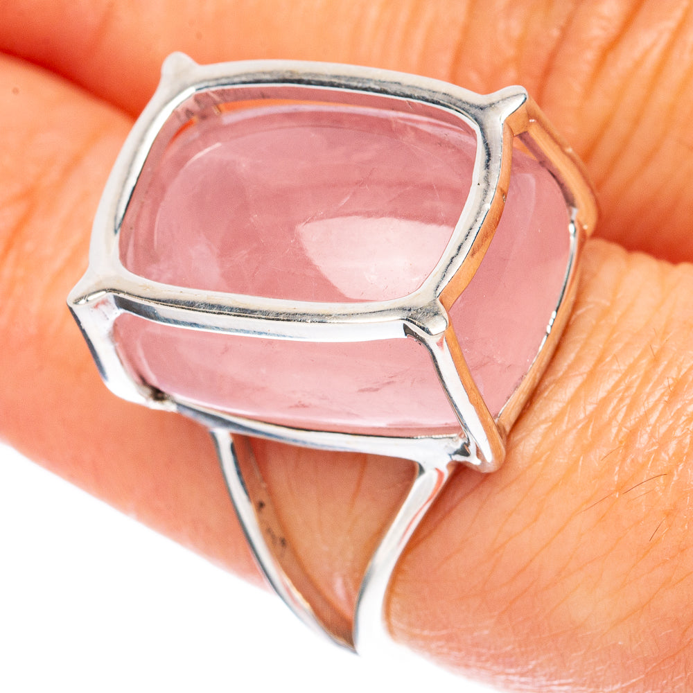 Premium Rose Quartz Ring Size 6.75 (925 Sterling Silver) R3637