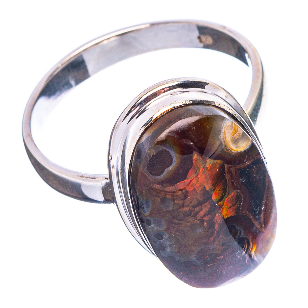 Rare Mexican Fire Agate Ring Size 9.5 (.925 Sterling Silver)