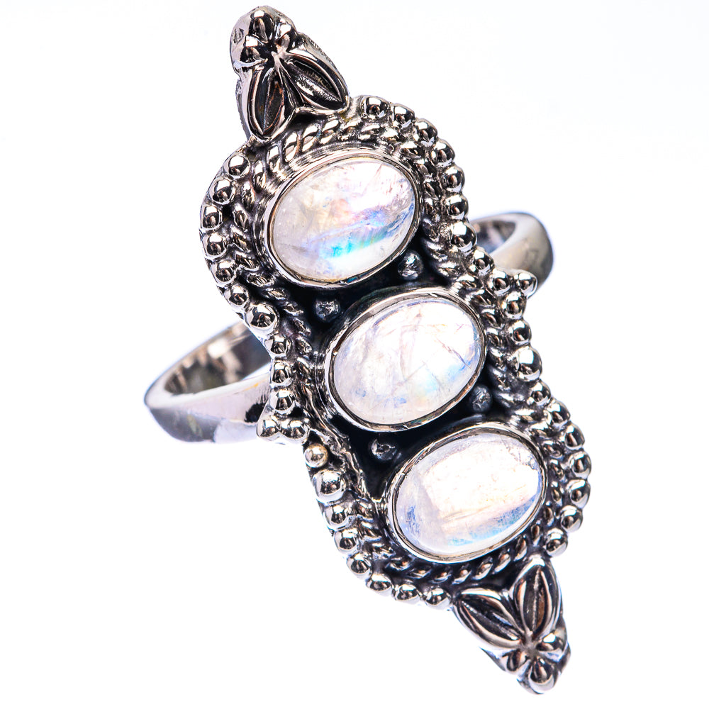 Premium Rainbow Moonstone Ring Size 8 (925 Sterling Silver) R141915