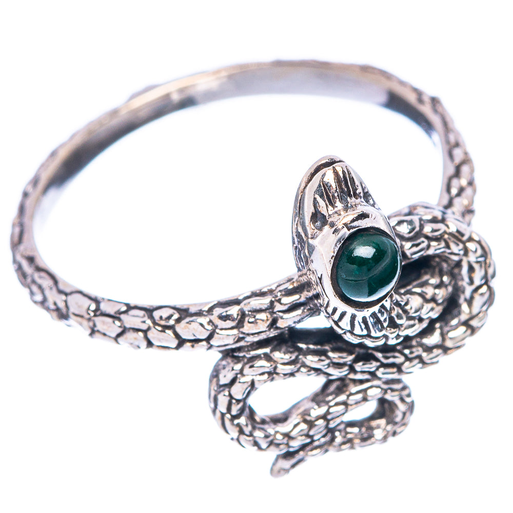 Malachite Snake 925 Sterling Silver Ring Size 6.75 (925 Sterling Silver) R5463