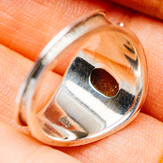 Sunstone Cocktail Ring Size 6.75 (.925 Sterling Silver)