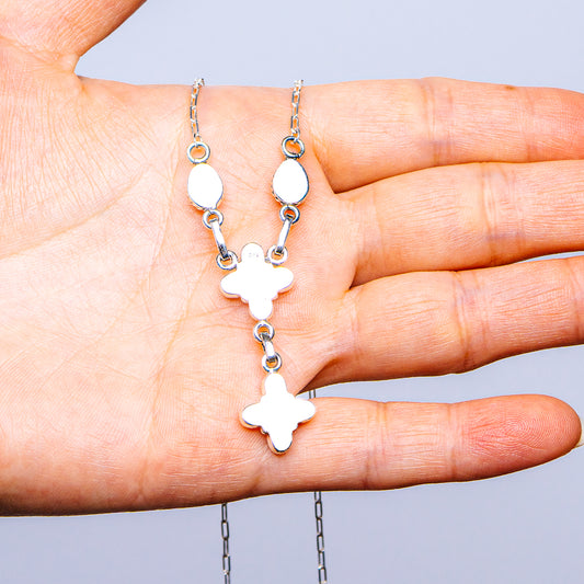 Southwestern Style Kingman Turquoise Necklace 15 to 17" (.925 Sterling Silver)