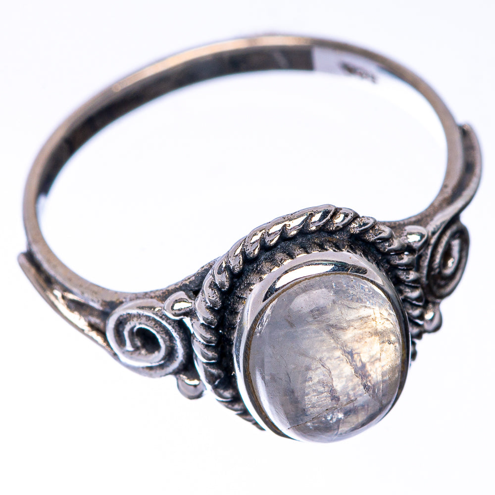 Rainbow Moonstone Dainty Ring Size 6 (925 Sterling Silver) R145195