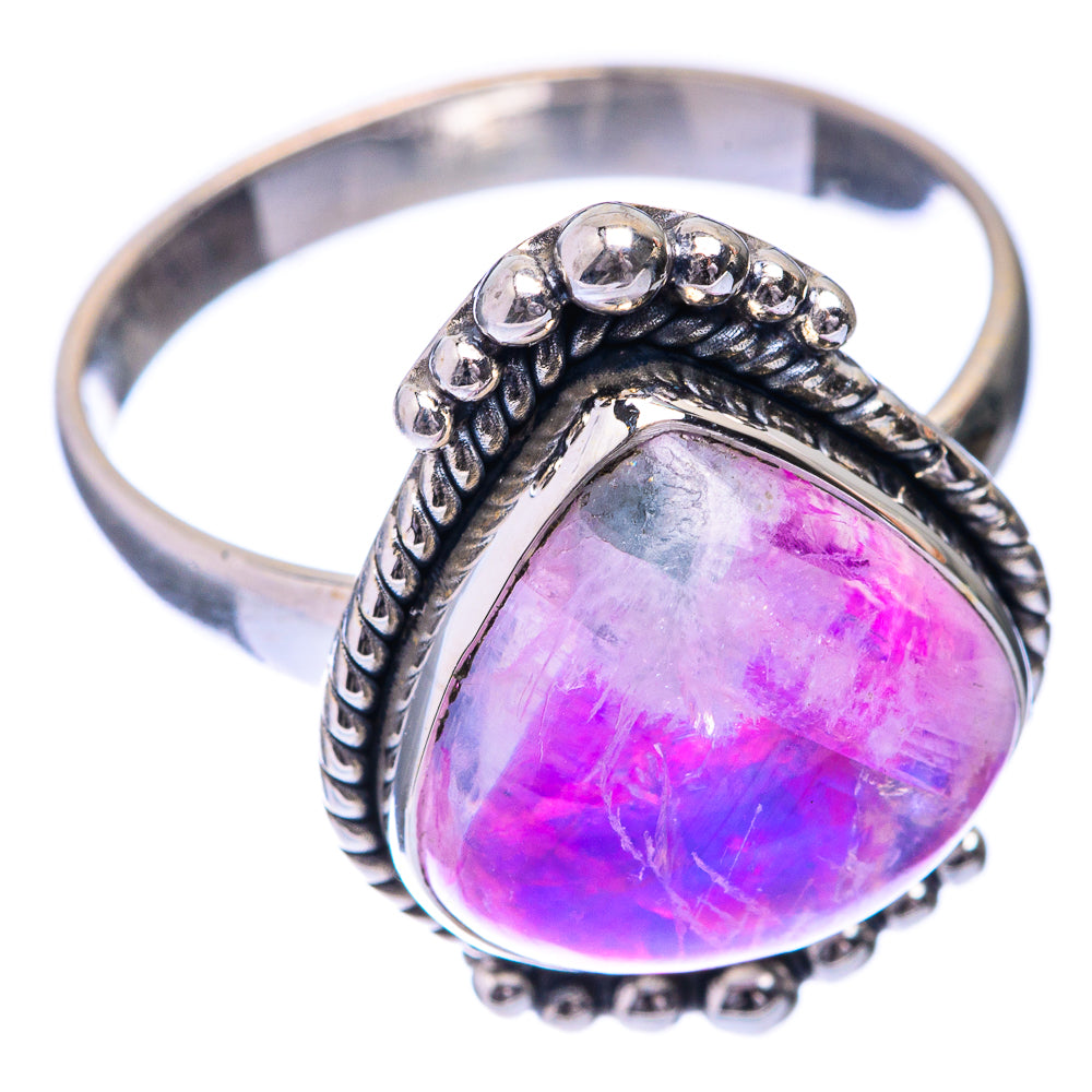 Pink Moonstone Ring Size 10.25 (925 Sterling Silver) R141585