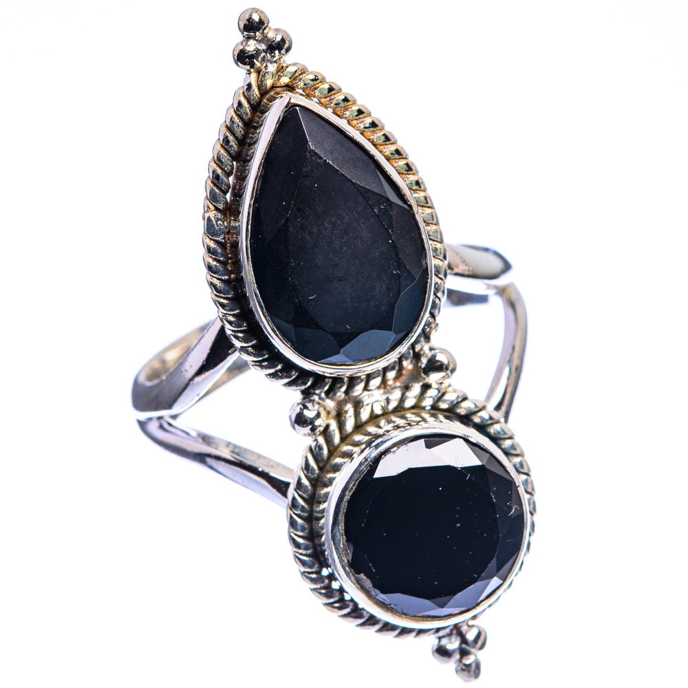 Large Black Onyx Ring Size 8.75 (925 Sterling Silver) R142520