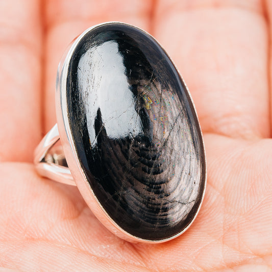 Premium Hypersthene Ring Size 7.75 (.925 Sterling Silver)